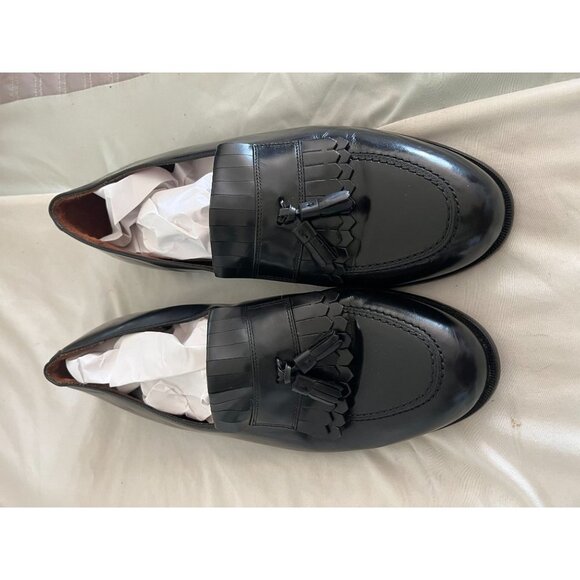 Mens dress Shoes first flex Bostonian classics 12M black slip on tassel - Picture 6 of 6